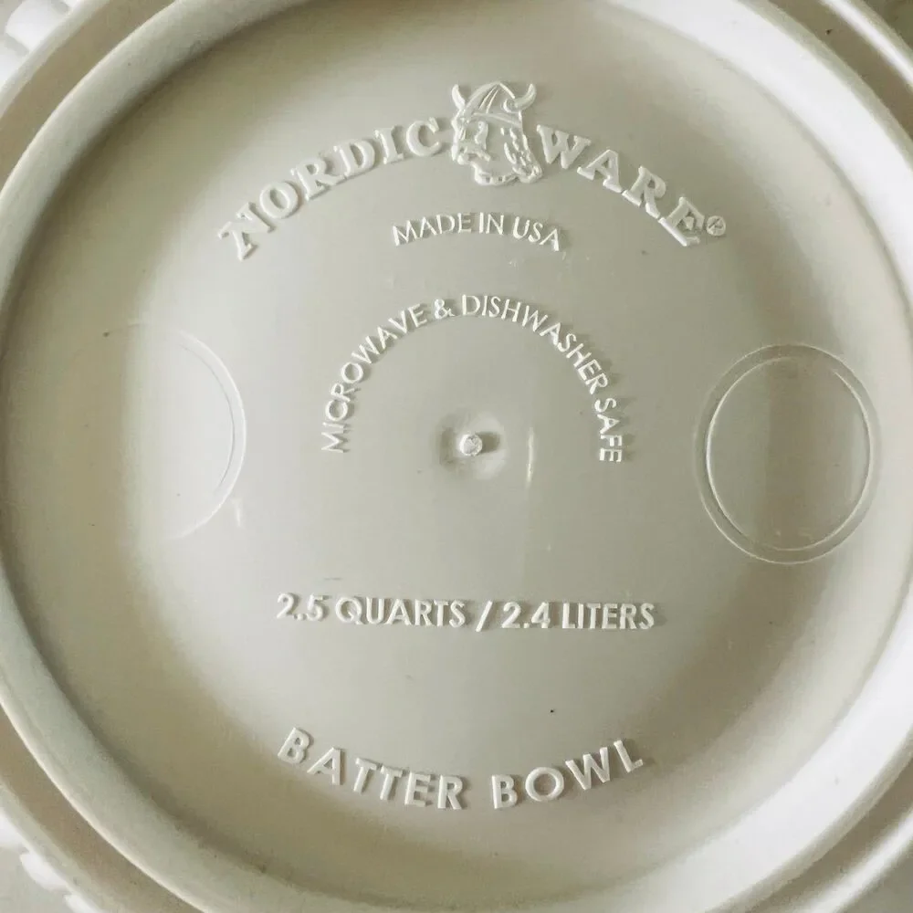 NORDIC WARE White Better Batter Bowl, 10 Cups